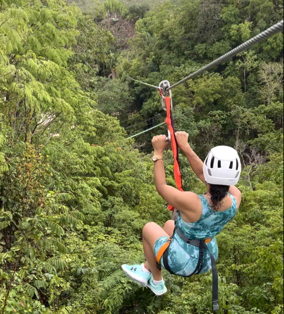 Thrilling zipline adventure over lush jungle canopy in Belize – experience adrenaline and stunning rainforest views